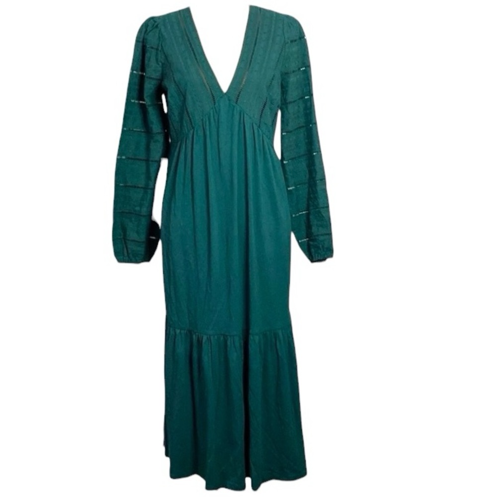 BODEN Coquette Woven Mix Midi Jersey Lagenlook Dress size 2R - Picture 3 of 14